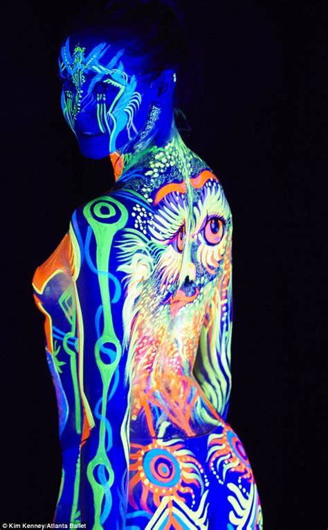 Ballet Dancers Perform While Covered In Glow In The Dark Body Paint Daily Mail Online