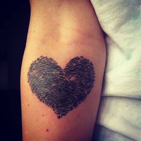 Heart Shaped Fingerprint Tattoo Images And Pictures Becuo