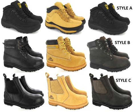 Mens Brown Leather Chelsea Dealer Steel Toe Cap Shoe Work Safety Boots