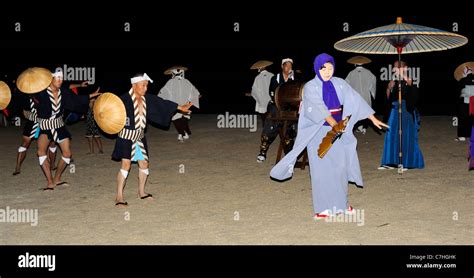 Shiraishijima Okayama Japan Japanese Traditional Dance Stock Photo Alamy