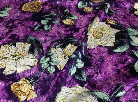 Emanuel Ungaro Silk Fabricdigital Inkjet Paintheavy Non Stretch Silk