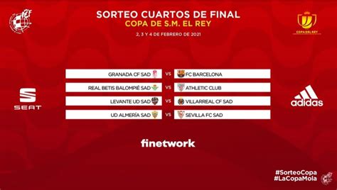 Resultado Del Sorteo De La Copa Del Rey Emparejamientos Y Calendario