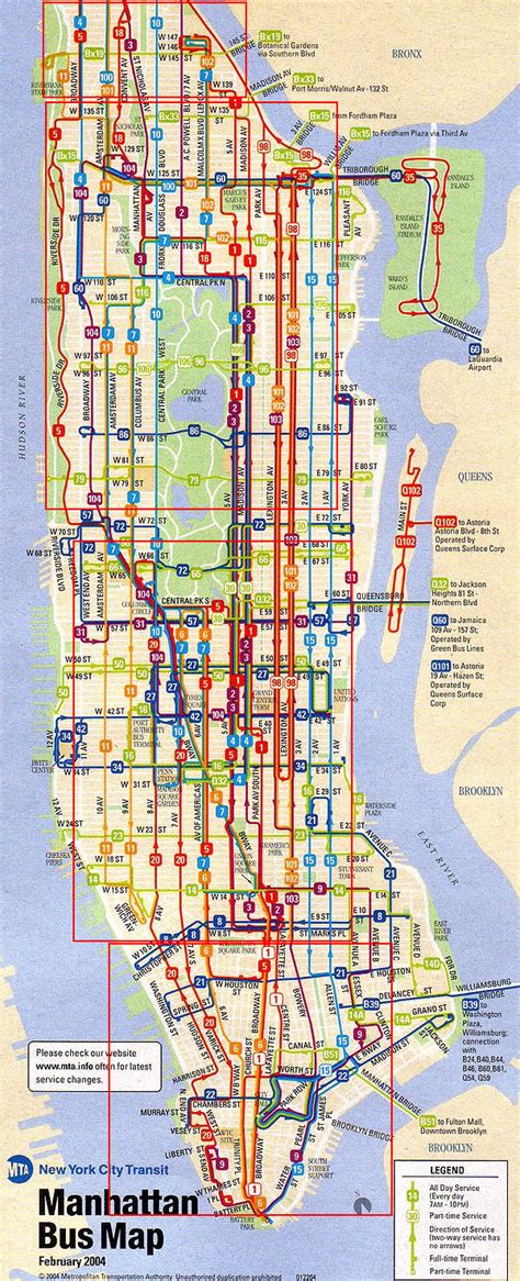 City Of New York New York Map Mta Bus Map
