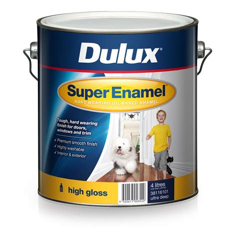 Dulux Super Enamel 4l High Gloss Ultra Deep Enamel Paint Bunnings