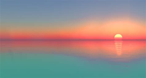 X Calm Sunset Ocean Digital Art K X Resolution HD K Wallpapers Images