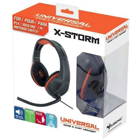 Subsonic X Storm Universal Gaming Headset Black Orange Ps4