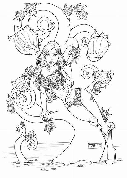 Coloring Ivy Poison Adult Colouring Deviantart Printable