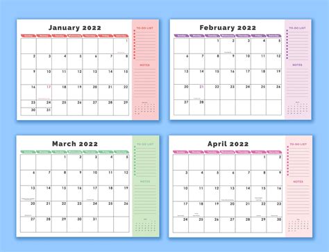 Printable 2022 Calendar 12 Month All In One Planner In 12 Month 2022