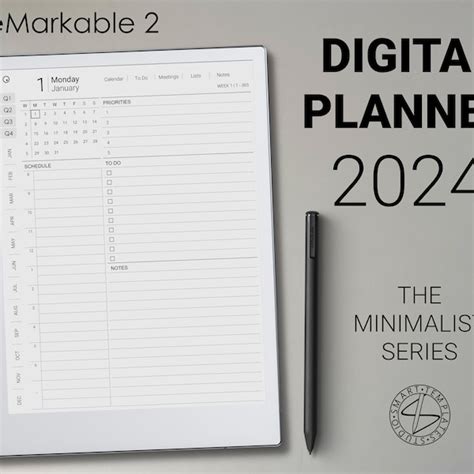 Remarkable 2 Minimalist Digital Planner Etsy