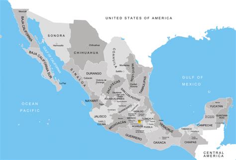 Mapa De La República Mexicana Con Nombres Información Imágenes