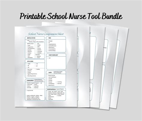 School Nurse Note Bundle School Nurse Anatomy Printable Art School