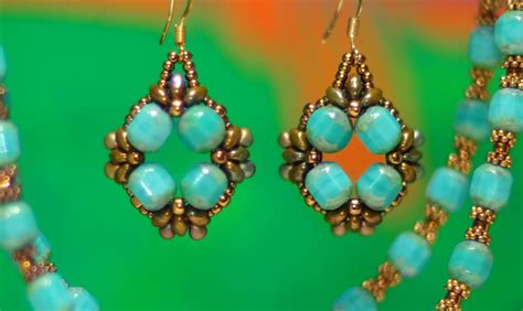 Turquoise Baroque Earrings Tutorial Beaded Earrings Tutorials