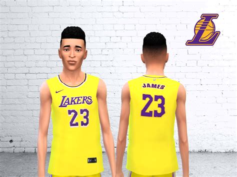 The Sims Resource Los Angeles Lakers Jersey Lebron James