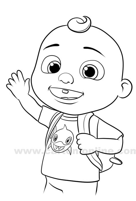 Jj From Cocomelon Coloring Page