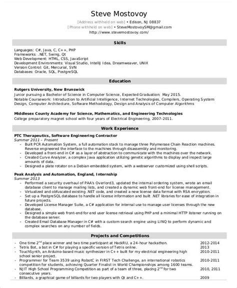 This software engineer cv example shows you some of the ways you can communicate this. Software Engineer Resume Example - 15+ Free Word, PDF Documents Downlaod | Free & Premium Templates