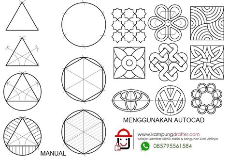 Cara Mudah Belajar Gambar Teknik Konstruksi Geometri Kursus Autocad