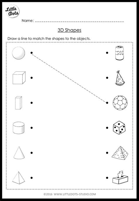 3d Shapes Worksheet Kindergarten Printable Word Searches