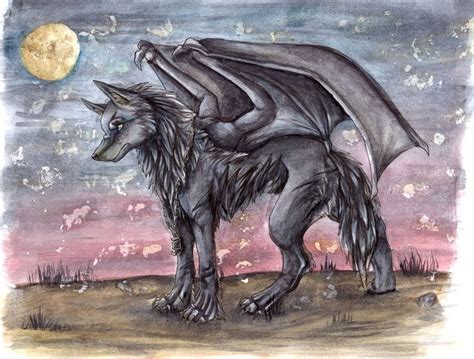 Black Winged Demon Wolf Images And Pictures Becuo Wolf