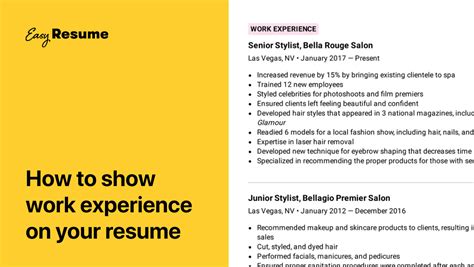 how to describe work experience on a resume in 2024 examples and tips easy resume