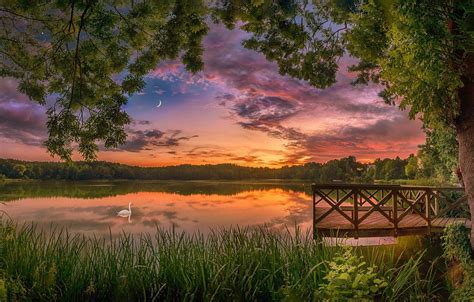 Summer Sunsets Lakes Wallpapers Wallpaper Cave