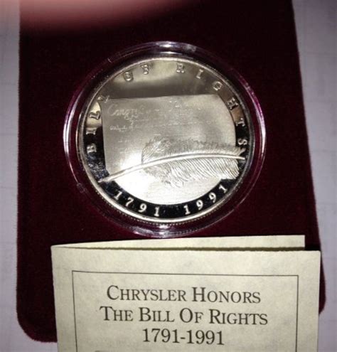 Buy 1791 1991 Bill Of Rights Commemorative Coin Minted From One Troy