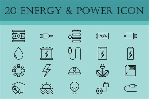 20 Energy And Power Icon Graphic By Bennynababan403 · Creative Fabrica