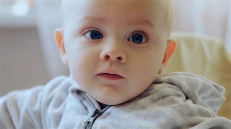 Close Up Portrait Of 9 Month Old Caucasian Stock Footage Sbv 347571250