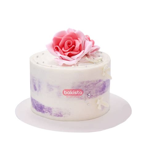 Send flowers online to acton, uk to make someone smile today. Golden Pink Flowers Anniversary Cake -Send Cake to ...