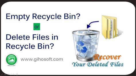 How To Recover Deleted Files From Emptied Recycle Bin Youtube