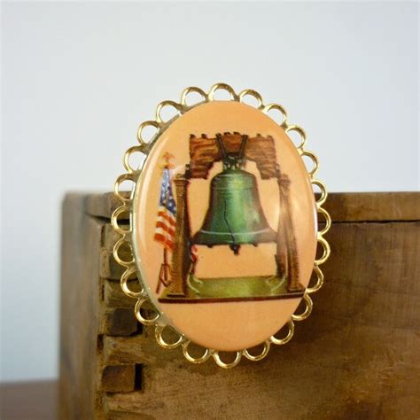 Items Similar To Liberty Bell Brooch Liberty Bell Pin On Etsy