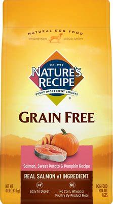 Read what other chewy lovers have to say about our pet products, plus enjoy free shipping on orders $49+ and the best customer service. NATURE'S RECIPE Grain-Free Salmon, Sweet Potato & Pumpkin ...