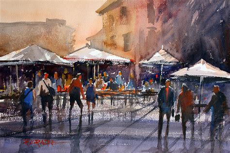 Outdoor Market Rome Painting By Ryan Radke