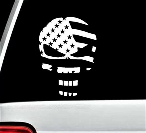 Punisher Skull Flag 6 Inch Decal Sticker For Car Window Ebay