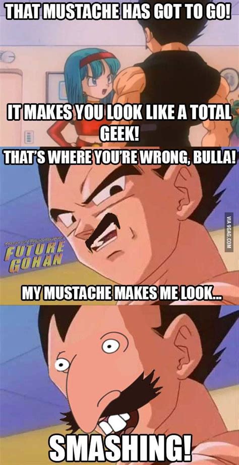 Explanation this obvious pun never explanation adding onto vegeta's prince of all saiyans meme, he stated this line when explaining why he was stronger than goku black, which. Vegita and his Mustache | Dbz memes, Dbz funny, Anime ...