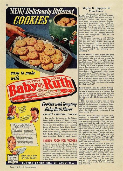 In the bowl of a stand mixer, combine the butter, sugar, and egg. Baby Ruth Cookies Recipe from Good Housekeeping Magazine ...