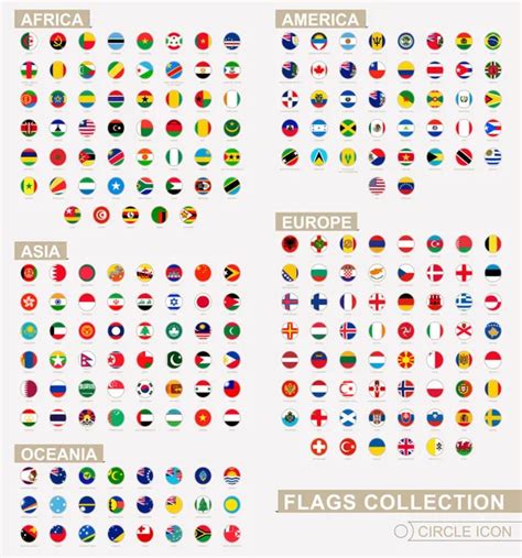 World Flags Icons Collection Stock Vector Image By ©robertosch 3001359
