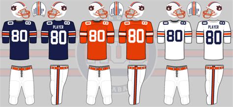 Auburn Tigers Football Uniform History Auburn Uniform Database