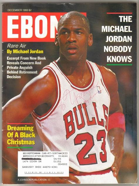 Michael Jordan Signed Autographed Ebony Magazine Jordan Cover