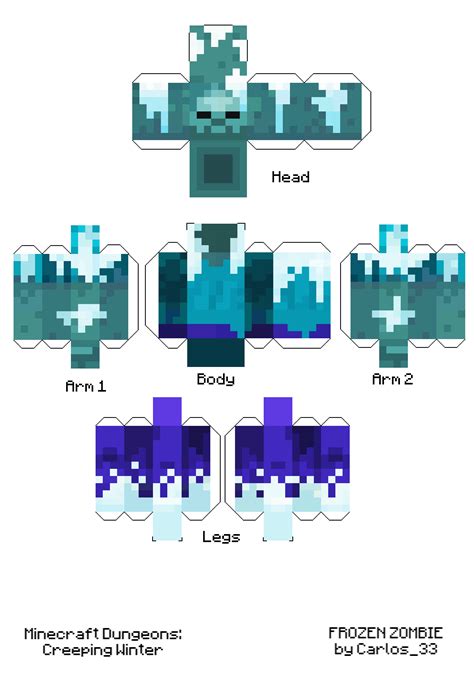 Pixel Papercraft Frozen Zombie Creeping Winter Dlc