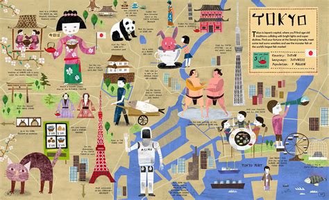 Tokyo is the enormous and wealthy capital of japan, and also its main city, overflowing with culture as the most populated urban area in the world, tokyo is a fascinating and dynamic metropolis that. Discover the wonderful world of Tokyo! From 'City Atlas' by Martin Haake. | Illustrated map ...