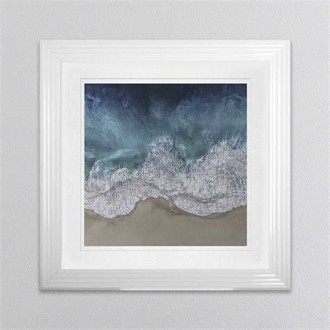 Shh Interiors Aqua Ocean Waves 4 Framed Wall Art 1wall