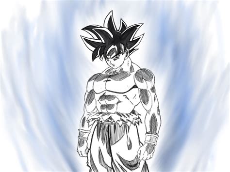 Goku Ultra Instinct Drawing Easy Full Body Ultra Instinct Son Gokū