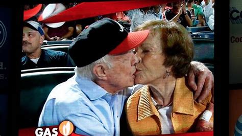 Jimmy Carter Wife Rosalynn Caught On Braves Kiss Cam