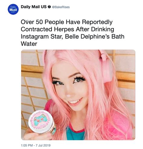 Did People Contract Herpes After Drinking Instagram Star Belle Delphine