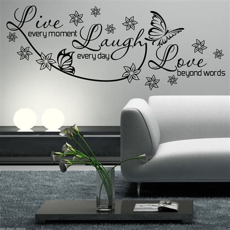Live Laugh Love Wall Art Sticker Lounge Room Quote Decal Mural Stencil