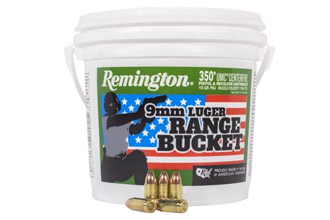 Remington 9mm 115 Gr Fmj 350 Rounds In Range Bucket Sportsmans