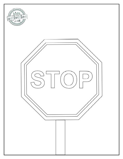 Stop Sign Template Printable Clipart Best Stop Signs Coloring Pages