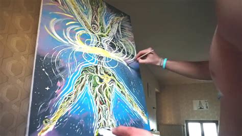 Acrylic Visionary Painting Timelapse The Energy Of Man And Woman