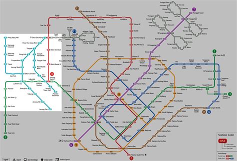 Phase one (highlighted in pink) comprises 10 stations linking choa chu kang to boon lay and tawas; MRT Network Map with Jurong Region Line - Land Transport Guru