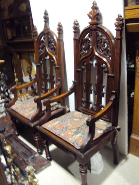 Antique Gothic Style Furniture For Sale Including Castle And Church